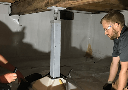 Crawl Space Jack Installation in Virginia Beach