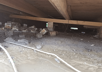 Crawl Space Moisture Problems in Craddockville