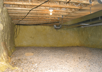 Crawl Space in Need of Encapsulation in Hampton Roads