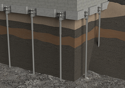 Foundation Settlement Repair Using Piers in Virginia Beach