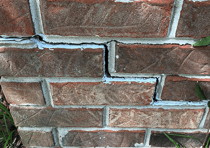 Stair Step Crack in Foundation in Virginia Beach